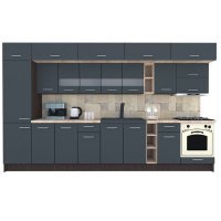 Bucatarie BIGMAR 370 B Wenge / Decor 0164